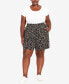 ფოტო #4 პროდუქტის Plus Size Alisha Knit Print Short