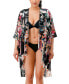 ფოტო #1 პროდუქტის Abstract Print Kimono Cover Up