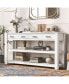Stylish Entryway Console Table With 4 Drawers And 2 Shelves, Suitable For Entryways, Living Rooms