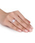 ფოტო #3 პროდუქტის Freshwater Cultured Pearl (9.5-10mm) and Diamond (1/6 ct. t.w.) Leaf Ring in 10k Rose Gold