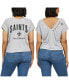 Фото #4 товара Women's Heather Gray New Orleans Saints Reversible T-Shirt