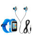 ფოტო #3 პროდუქტის Kid's Blue Shark Silicone Strap Touchscreen Smart Watch 42mm with Earbuds Gift Set