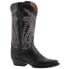 Фото #2 товара Ferrini Teju Lizard Snip Toe Cowboy Womens Black Dress Boots 81161-04