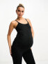 Фото #4 товара Threadbare Maternity 2 pack nursing cami vest top in black and white