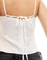 Pull&Bear strappy wrap cami top in white XL - EU 42 - фото #4