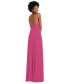 ფოტო #2 პროდუქტის Women's Faux Wrap Crises Cross Back Maxi Dress with Adjustable Straps