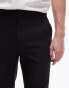 Topman stretch slim textured suit trousers in black