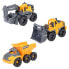 DICKIE TOYS Set Of 3 Construction Team Vehicles Volvo 16 cm