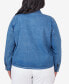 Plus Size Classic Fit Denim Jacket