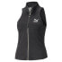 Puma Luxe Sport T7 Knitted FullZip Mock Neck Athletic Tank Top Womens Black Casu