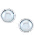 ფოტო #3 პროდუქტის Cultured Freshwater Pearl (10mm) Stud Earrings in Sterling Silver