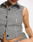 Heartbreak sleeveless shirt co-ord in gingham