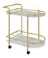 Фото #1 товара Desiree 32" 3-Bottle Metal Rack Serving Cart with Casters
