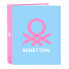 Фото #1 товара Папка-регистратор Benetton Spring Розовый Небесный синий A4 27 x 33 x 6 cm