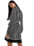 New Look mini shirt dress in black pattern