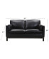 Фото #9 товара Virton 63" Leather Loveseat, Created for Macy's