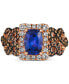 Фото #4 товара Blueberry Tanzanite (1-1/4 ct. t.w.) & Diamond (3/4 ct. t.w.) Braided Halo Ring in 14k Rose Gold