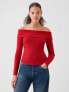 Фото #1 товара Modern Rib Off-Shoulder Cropped Top