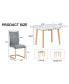 Furniture Set: Stone Top Table, Foldable Desks, 4 Chairs