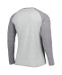 ფოტო #2 პროდუქტის Men's Heather Gray Los Angeles Chargers Ledger Raglan Long Sleeve Henley T-shirt