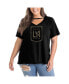 Women's 5th & Ocean by Black LAFC Plus Size Athletic Baby V-Neck T-shirt