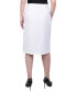 ფოტო #2 პროდუქტის Petite Slim Tweed Double Knit Pencil Skirt with Pockets