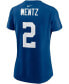 ფოტო #2 პროდუქტის Women's Carson Wentz Royal Indianapolis Colts Name Number T-shirt