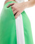 ASOS DESIGN pull on trouser with contrast panel in bright green Зеленый, 38 - фото #3