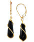 ფოტო #1 პროდუქტის Onyx Wire-Wrap Leverback Drop Earrings in 10k Gold