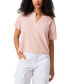 ფოტო #1 პროდუქტის Women's Easy Breezy Split-Neck T-Shirt