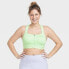 Фото #2 товара Women's Sculpt High Support Zip-Front Sports Bra - All In Motion Light Green 34B