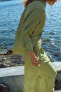 Фото #3 товара Рубашка оверсайз из смесового льна ZARA