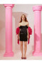 Fiyonk Detaylı Straplez Mini Elbise - Limited Edition