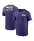 Men's Purple Baltimore Ravens Blitz Essential T-shirt