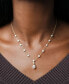 ფოტო #2 პროდუქტის Cultured Freshwater Pearl (3, 4, & 9mm) Round & Teardrop 17" Collar Necklace in 14k Gold