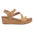 Фото #1 товара Corkys Keep It Wedge Womens Brown Casual Sandals 41-0322-GCRK