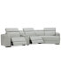 Фото #15 товара Jenneth 4Pc Leather Cuddler Sectional with 2 Power Recliners, Created for Macy's