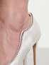 Be Mine Wide Fit Aditi embellished heeled shoes in ivory satin