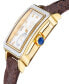 ფოტო #2 პროდუქტის Women's Bari Tortoise Swiss Quartz Italian Brown Leather Strap Watch 34mm