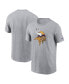 Фото #1 товара Men's Gray Minnesota Vikings Logo Essential T-shirt
