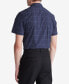 Фото #2 товара Men's Slim Fit Tonal Windowpane Short Sleeve Button-Front Shirt