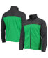 ფოტო #1 პროდუქტის Men's Charcoal, Green Oregon Ducks Team Flanker III Fleece Team Full-Zip Jacket