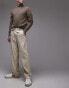 Selected Homme wide fit pleated trouser in cream