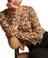 ფოტო #5 პროდუქტის Women's Cheetah Print Button Front Cardigan