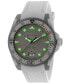 ფოტო #3 პროდუქტის Men's Swiss Dive White Rubber Strap Watch 40mm