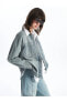 Фото #1 товара Düz Uzun Kollu Oversize Kadın Jean Gömlek Ceket
