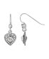 ფოტო #2 პროდუქტის Crystal Heart Drop Earrings