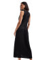 Фото #3 товара Vila satin tie neck sleeveless midi dress in black