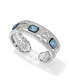 Adrienne Cuff with Enamel, Swiss Blue Topaz and Diamonds