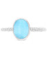 Larimar Oval Ring in Sterling Silver